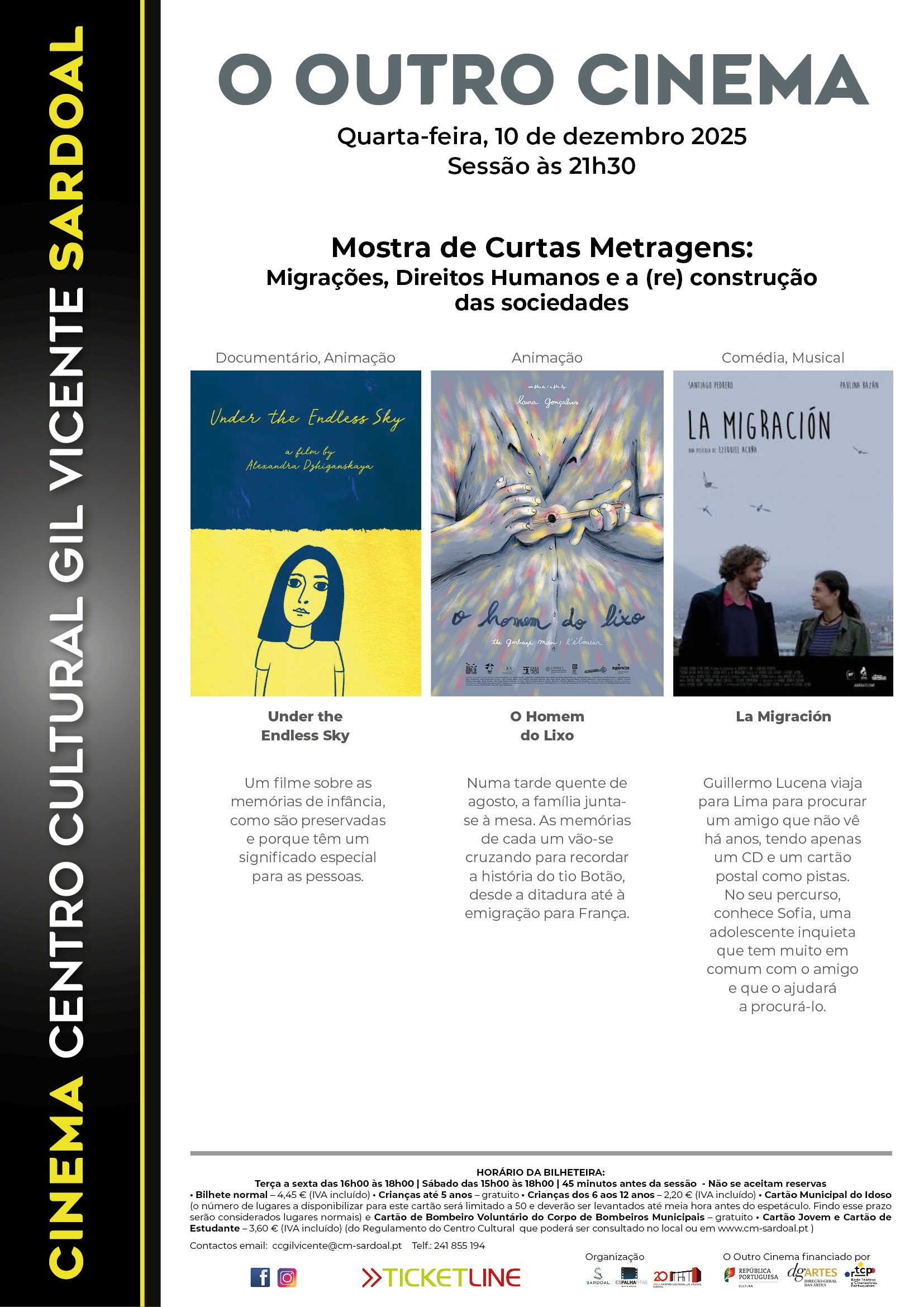 Mostra de Curtas Metragens: Migrações, Direitos Humanos e a (re) construção das sociedades