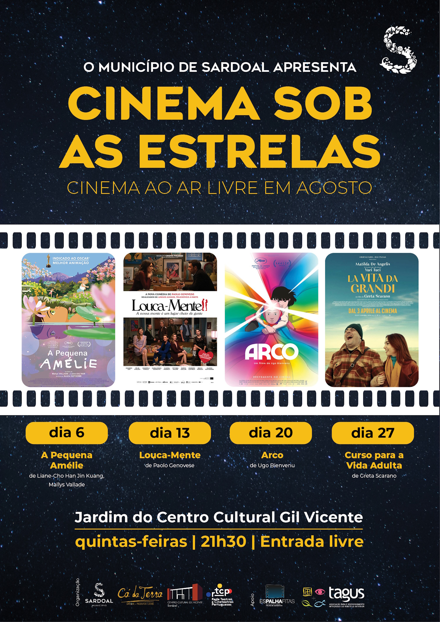 Noites de Cinema ao Ar Livre regressam em agosto