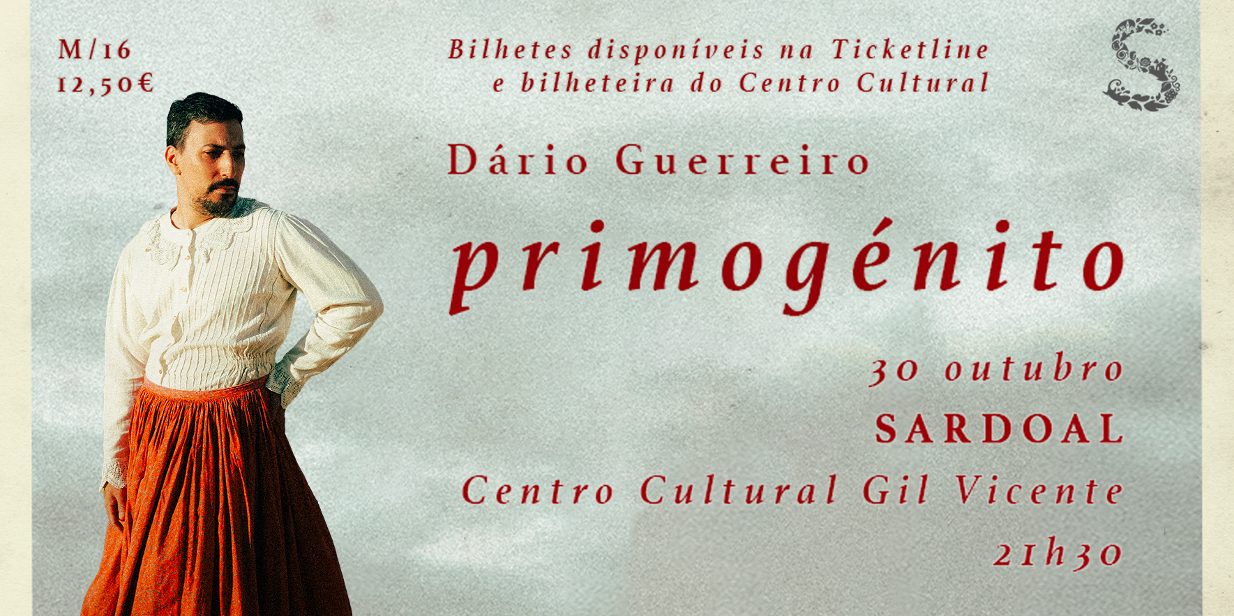 Humorista Dário Guerreiro apresenta “Primogénito”  no Centro Cultural Gil Vicente